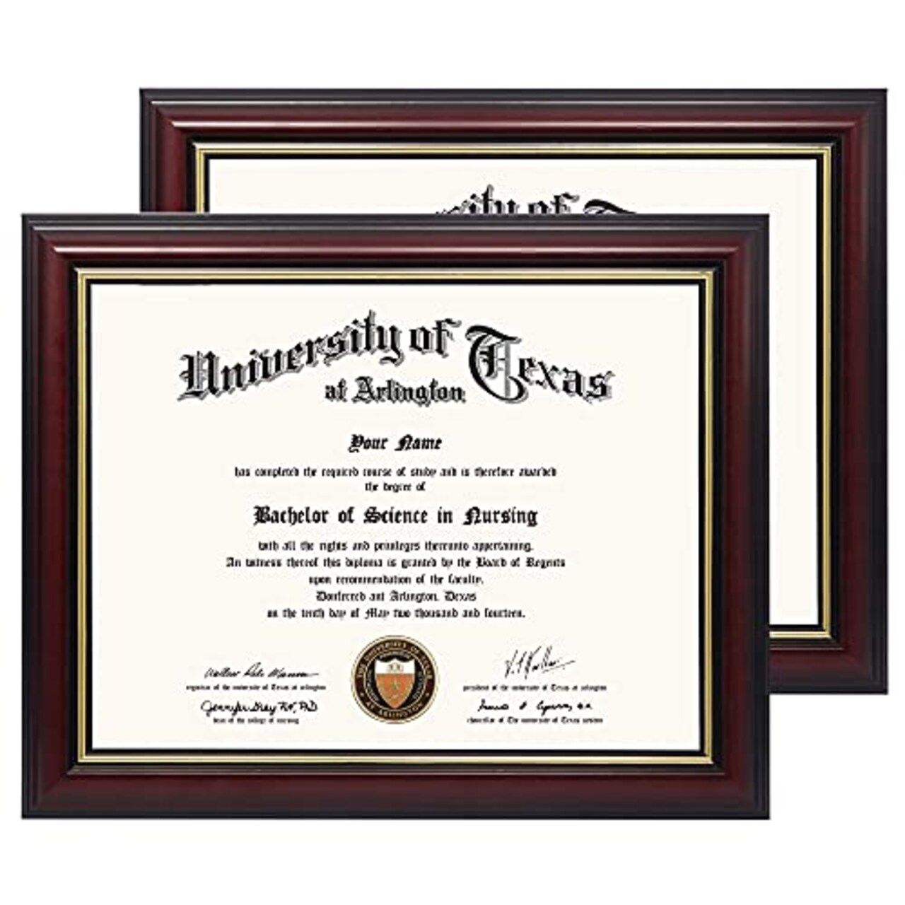GraduationMall 8.5x11 Certificate Diploma Frame Solid Wood UV